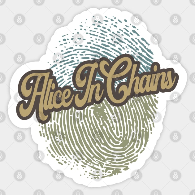 Alice In Chains Fingerprint Sticker by anotherquicksand